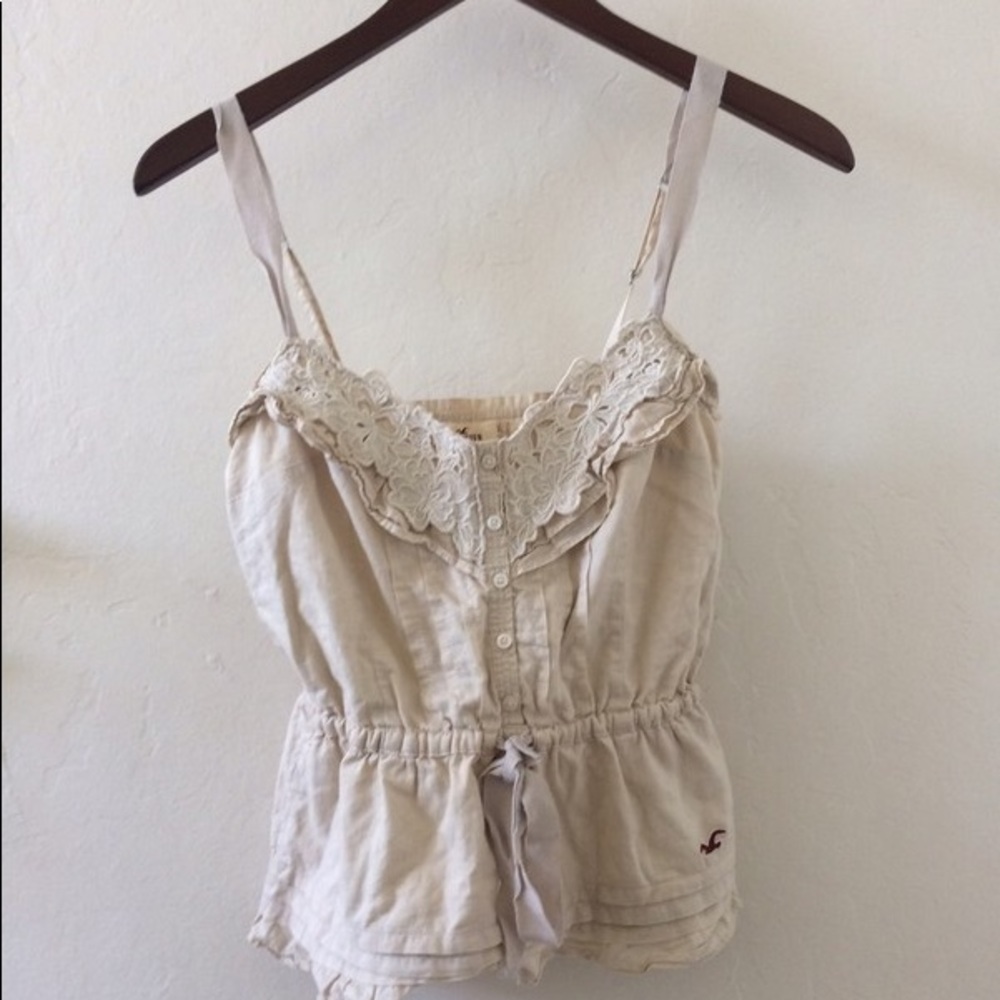 Hollister Embroidered Tank Top